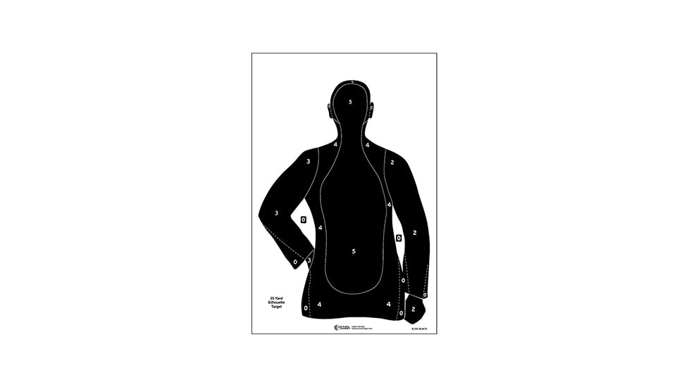 Action Target B-21E Economy 25 Yard Silhouette Target 100 Per Case, Black, 23in x 35in, B-21E BLACK