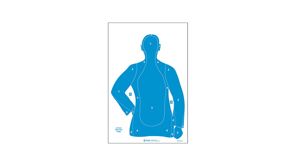 Action Target B-21E Economy 25 Yard Silhouette Target 100 Per Case, Blue, 23in x 35in, B-21E BLUE