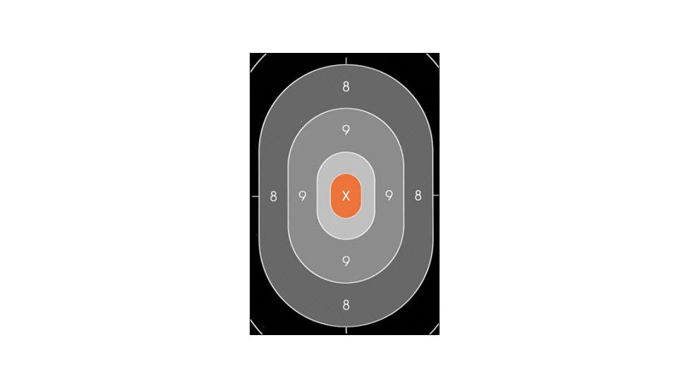 Action Target B-27CO Repair Center Target 100 Per Case, Black/Orange, 12.5in x 18.5in, B-27CO-100