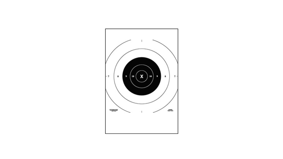 Action Target B-8C-P Replacement Center For B-8 Bullseye Targets, Pack of 100, Black, B-8C P