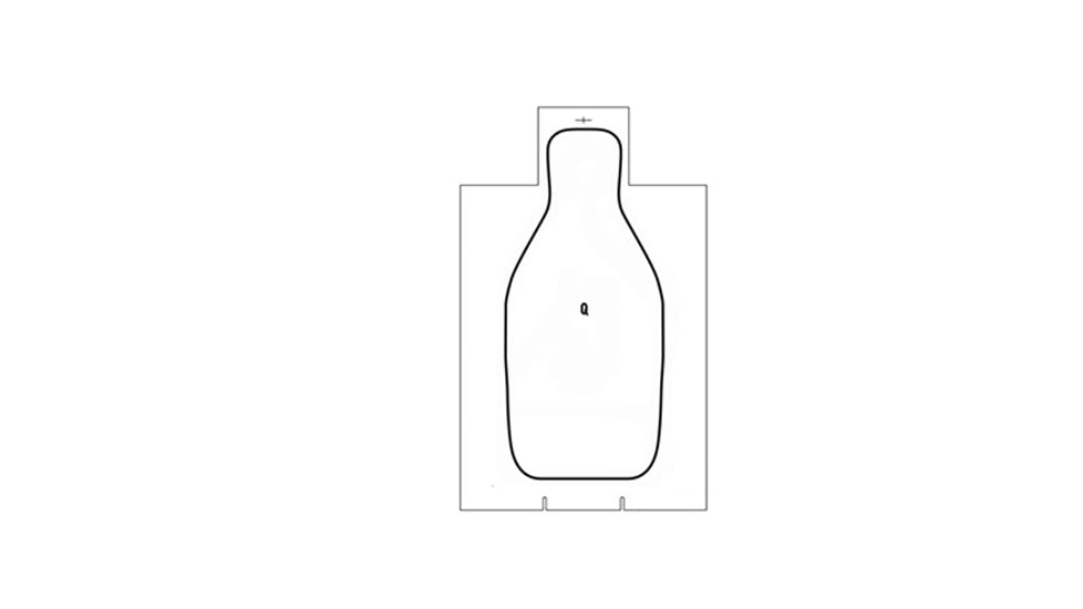 Action Target Die Cut Q Cardboard Target, 19x31 in, Q-CB