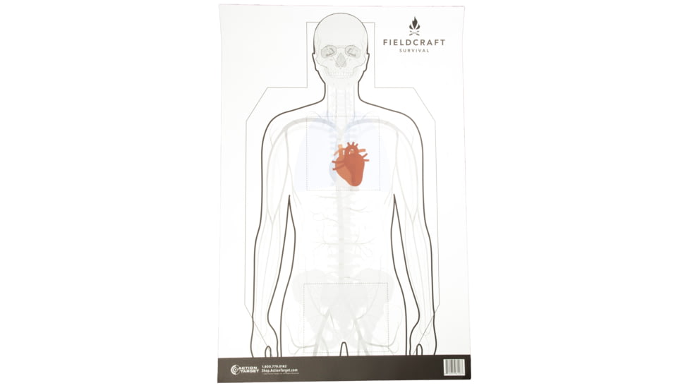 Action Target Fieldcraft Survival Double Sided Training Target, 100 Pack, 23in x 35in, FLDC-P-100
