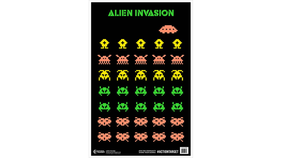 Action Target GS-ALIENIN-100 Action Alien Invasion Hanging Paper 23 X 35 A, GS-ALIENIN-100