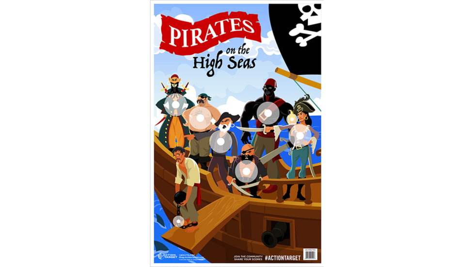 Action Target GS-PIRATES-100 Action Pirate Hanging Paper 23 X 35 Pirates/S, GS-PIRATES-100