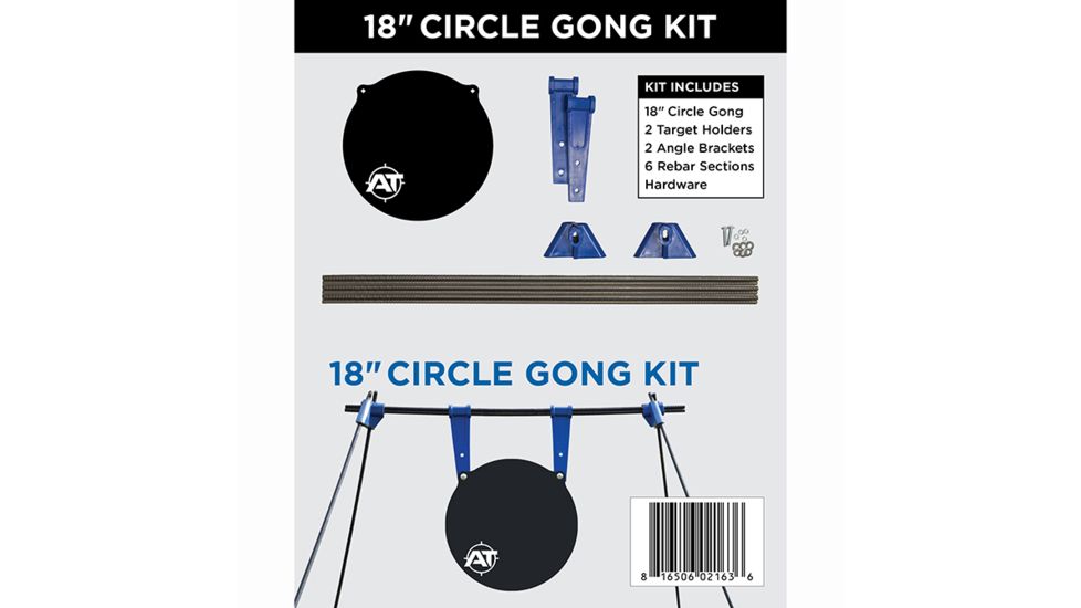 Action Target PT 18 in Circle Gong Target Kit, Black AT-134