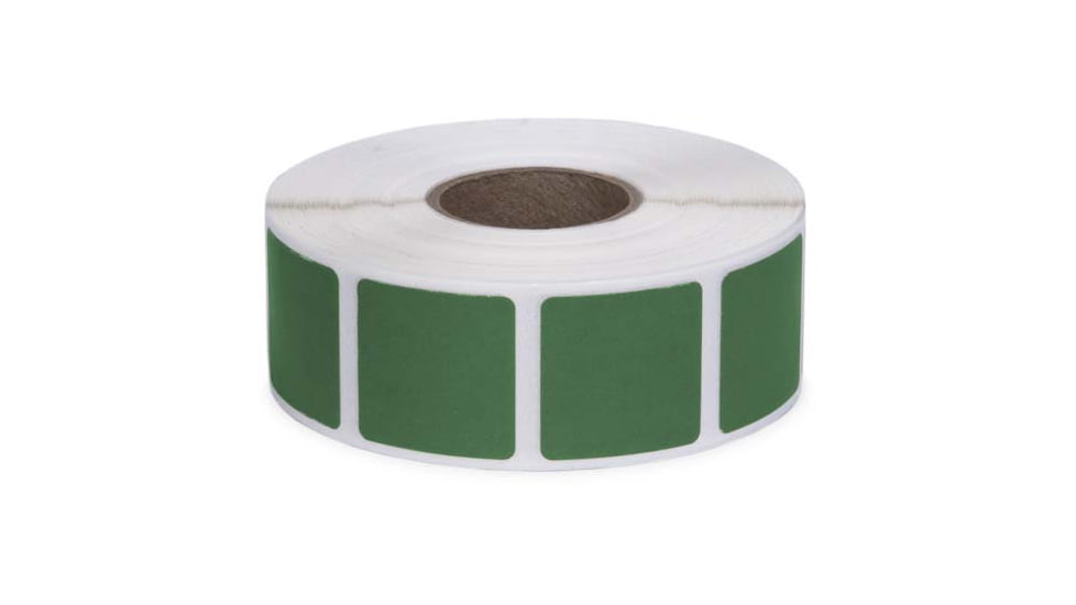 Action Target Self-Adhesive Target Pasters 3/4 Inch Square 1,000 Per Roll, Green, PAST/GR