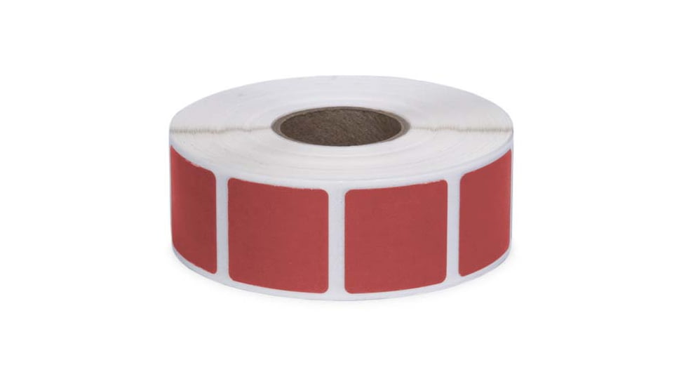 Action Target Self-Adhesive Target Pasters 3/4 Inch Square 1,000 Per Roll, Red, PAST/RD