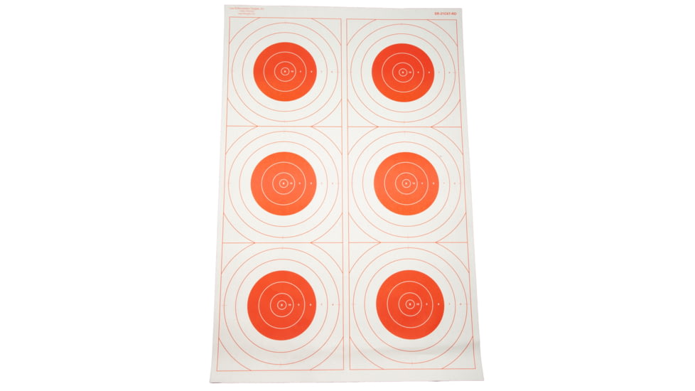 Action Target Six Bull's-Eye Military Training Target, 23 x 35, 100 Per Box