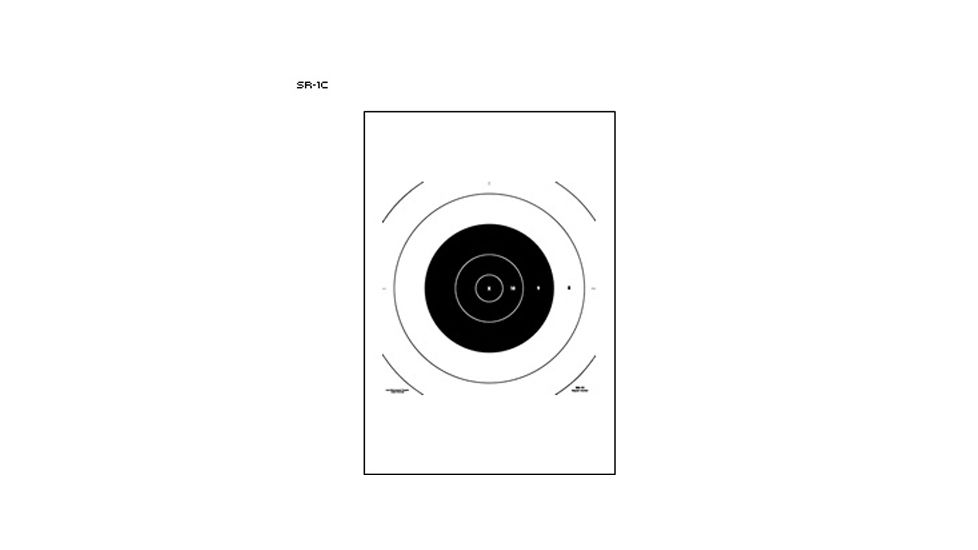 Action Target SR-1C Replacement Center For SR-1 Military Targets 100 Per Case, Black, 10.5in x 10.5in, SR-1C-100