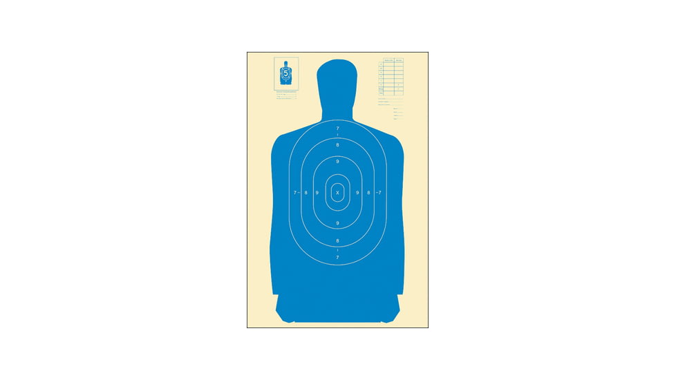 Action Target Standard Silhouette Target, Blue, 24x45 Inch, B-27S-BLUE