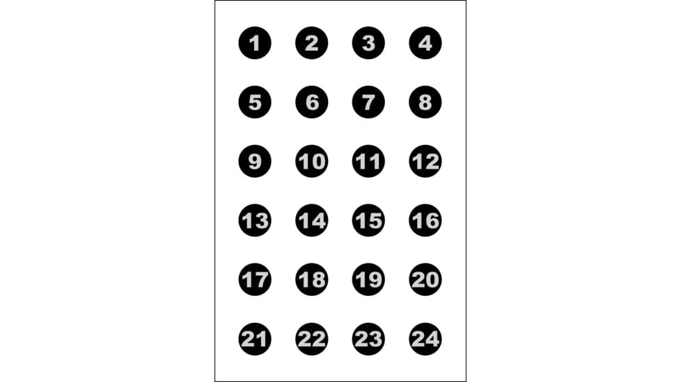 ACTION VB24100 24 3 NUMBERED CIRCLES 100 BOX VB-24-100