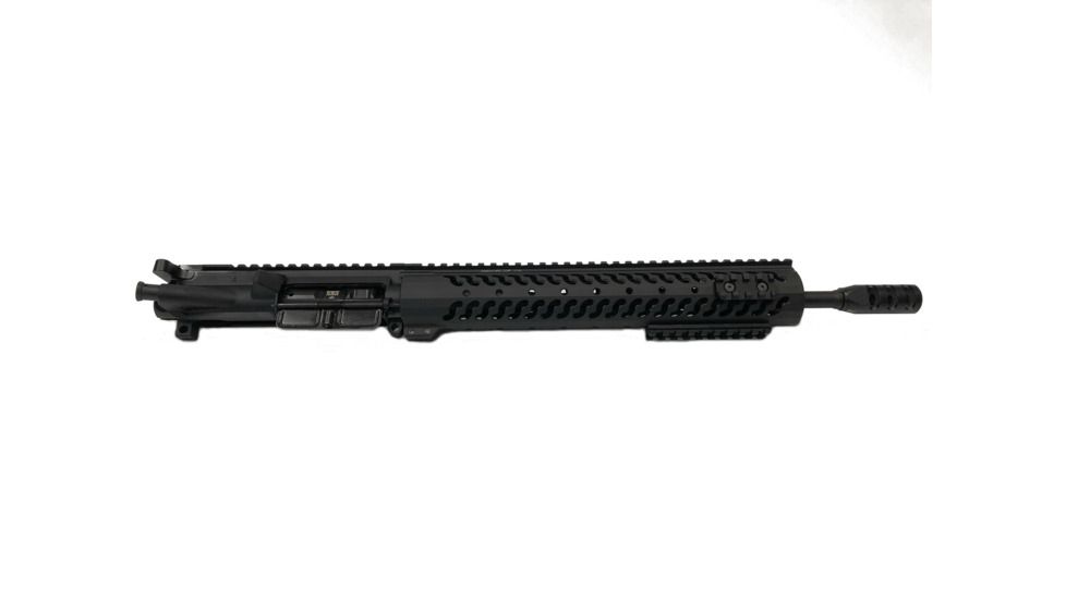 Adams Arms 14.5 in Evo Ultra Lite 5.56 Upper Reciever with Pinned Jet Comp, 12.37 inch, 1/2 in-28 Threads, Chrome, Black Nitride, FGAA-01036