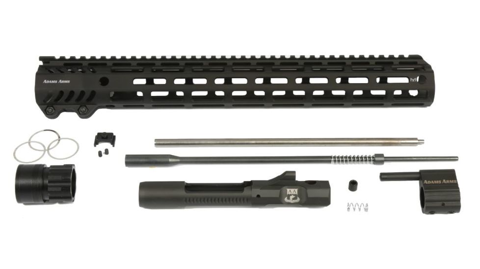 Adams Arms P-Series Mid Kit w/15.5in M-LOK Rail,Black, Black, FGAA-03307