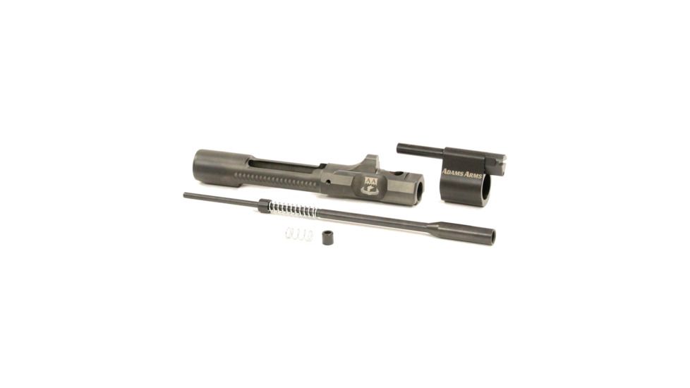 Adams Arms P Series Piston Kit, Standard Left-Handed Bolt Carrier, Micro Adjustable Block, Mid Length, Black FGAA-03208