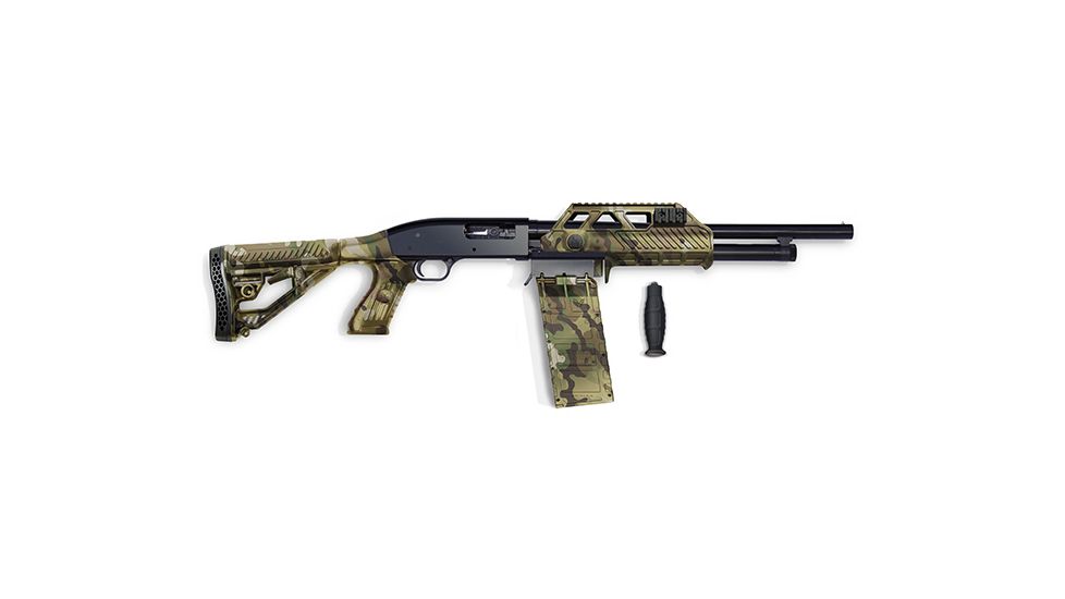 Adaptive Tactical Adjustable Stock w/ 10 Rnd Box Sidewinder Venom Magazine-fed Shotgun System- Maverick 88 12 Gauge, MultiCam, 12ga 10rd Box, AT-00323
