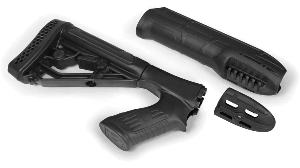 Adaptive Tactical EX Performance Forend And M4-Style Stock for Mossberg Shotguns, Black, AT-02006