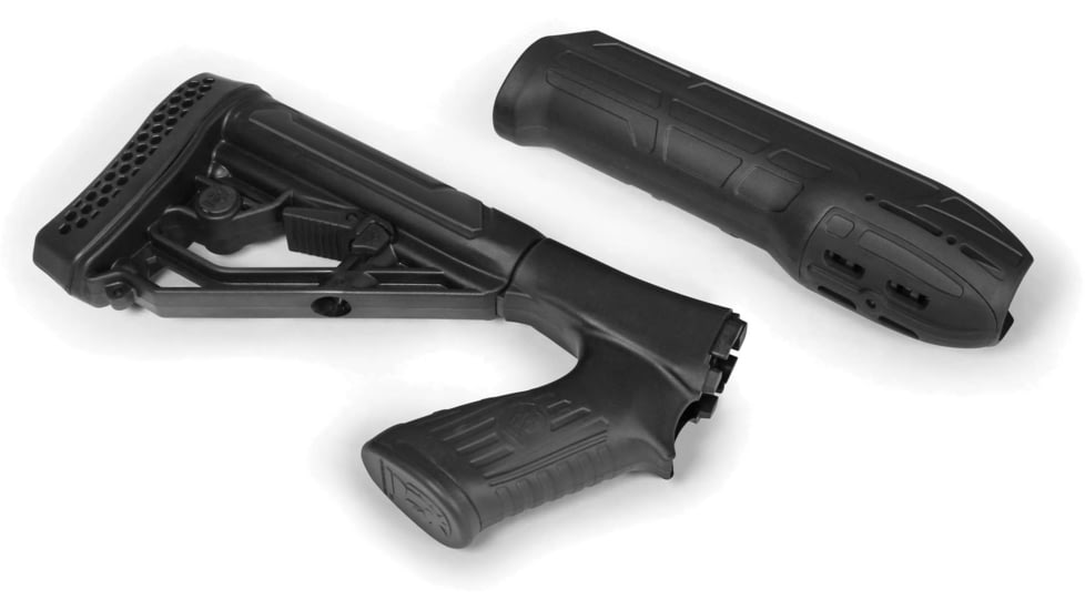 Adaptive Tactical EX Performance Forend And M4-Style Stock for Mossberg Shotguns, Black, AT-02006