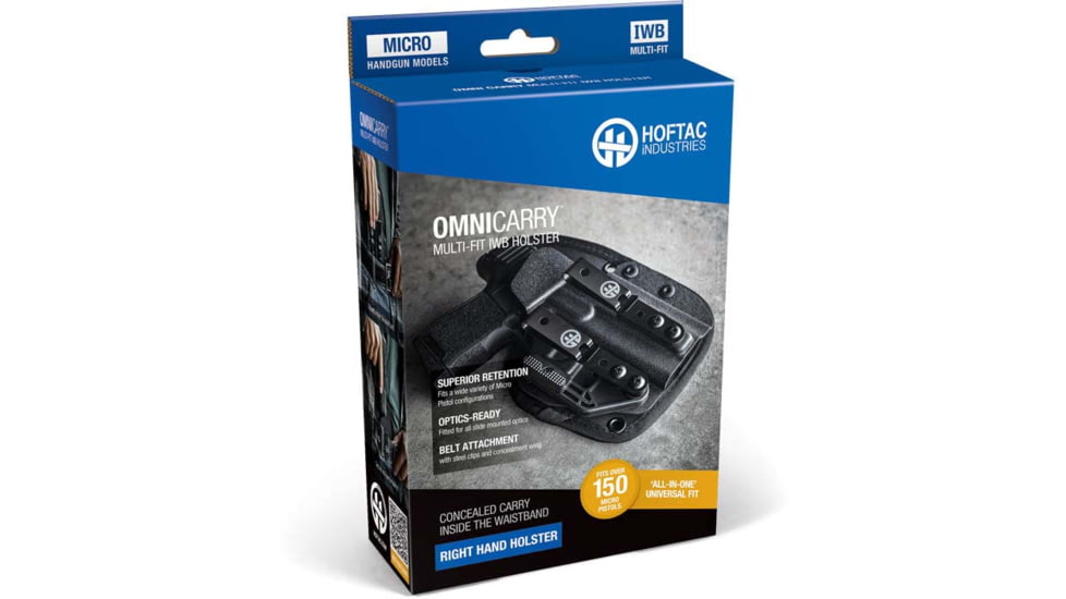 Adaptive Tactical OMNICARRY HOFTAC Holster IWB Black Belt Clip Mount Right Hand, HT01005L