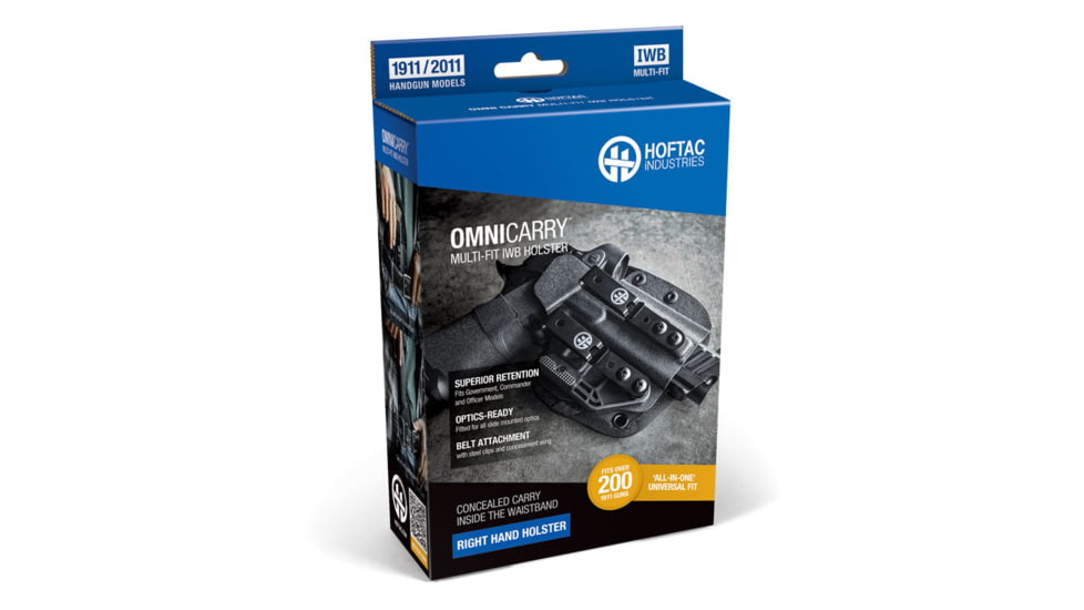 Adaptive Tactical Omnicarry Hoftac, Inside Waistband Holster, Fits 1911/2011, Kydex, Black, Right Hand, HT-01003-R