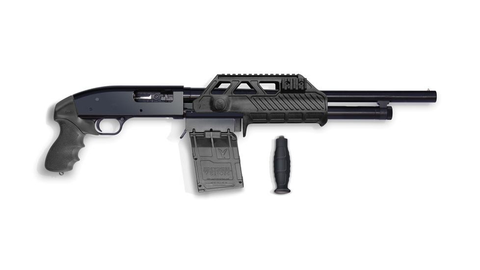 Adaptive Tactical Pistol Grip w/ 5 Rnd Box Sidewinder Venom Magazine-fed Shotgun System- Maverick 88 12 Gauge, Black, 12ga 5rd Box, AT-00101