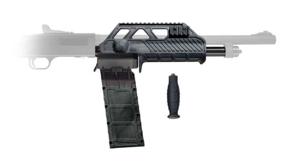 Adaptive Tactical Venom Kit w/Wraptor Forend and 10rd Box, for Mossberg 590 Series Shotguns, Black, AT-05920-10RD