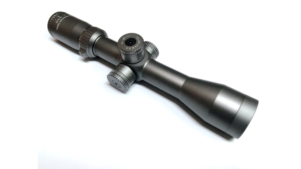 ADE Advanced Optics 3-12x40mm Rifle Scope, 30mm Tube, Second Focal Plane (SFP), Crosshair Reticle, Matte, Titanium, Titanium3-12X40