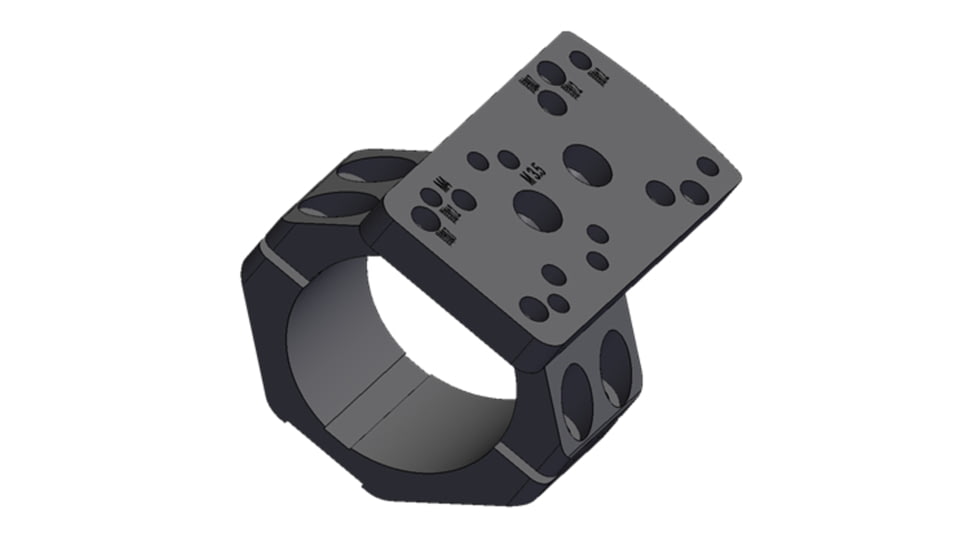 ADE Advanced Optics 30mm/1in Piggyback Universal Fit Red Dot Riflescope Ring, Black, HM9