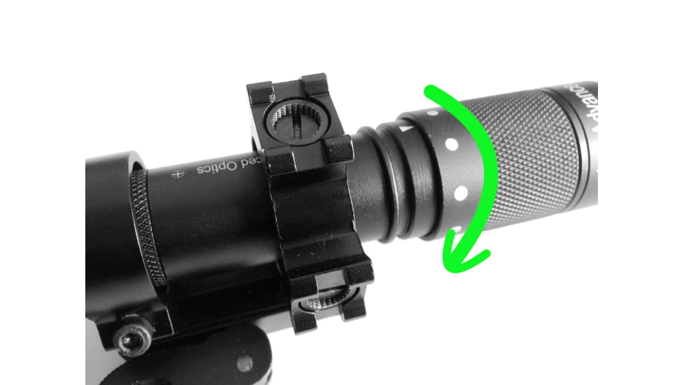 ADE Advanced Optics Adjustable Multi-Reticle Green Laser Flashlight Sight w/ Pressure Switch and QD Mount, Black, HG33