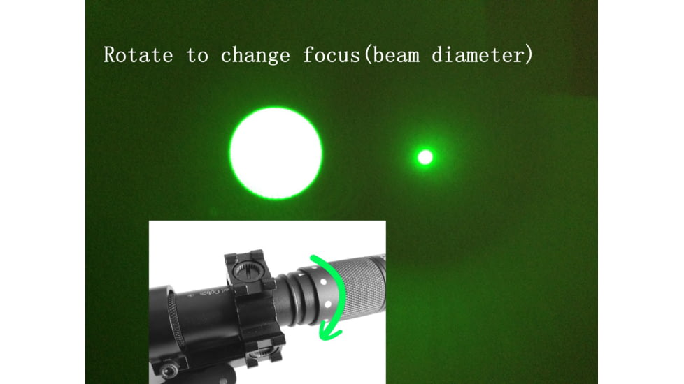 ADE Advanced Optics Adjustable Multi-Reticle Green Laser Flashlight Sight w/ Pressure Switch and QD Mount, Black, HG33