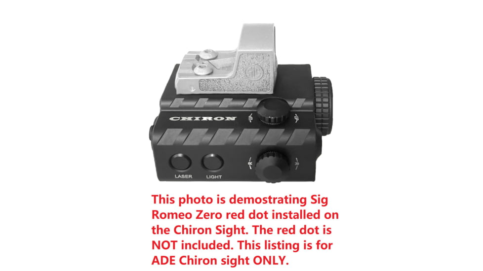 ADE Advanced Optics CHIRON Mini Green Laser/Flashlight Sight, Trijcon RMR, Holosun 407k/507K, Vortex Venom, Burris Fastfire, Black, LS012G