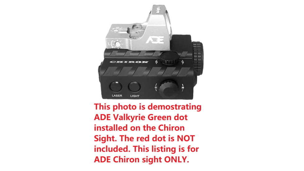 ADE Advanced Optics CHIRON Mini Green Laser/Flashlight Sight, Trijcon RMR, Holosun 407k/507K, Vortex Venom, Burris Fastfire, Black, LS012G