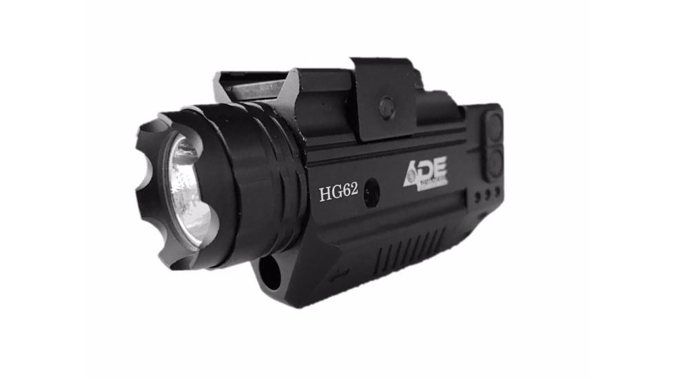 ADE Advanced Optics Crusader Series Compact Green Laser Strobe Flashlight Sight, Black, HG62