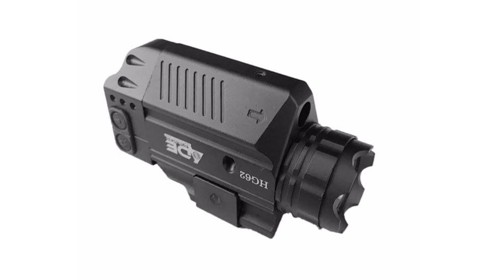ADE Advanced Optics Crusader Series Compact Green Laser Strobe Flashlight Sight, Black, HG62