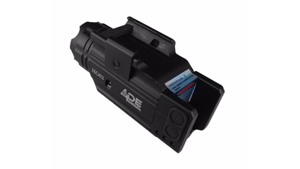 ADE Advanced Optics Crusader Series Compact Green Laser Strobe Flashlight Sight, Black, HG62