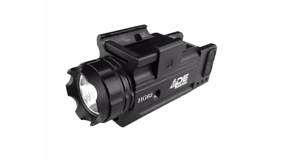 ADE Advanced Optics Crusader Series Compact Green Laser Strobe Flashlight Sight, Black, HG62