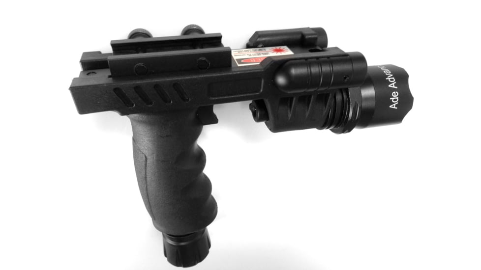 ADE Advanced Optics Dual Strobe Flashlight w/ Blue Laser Combo Sight, Black, HG23