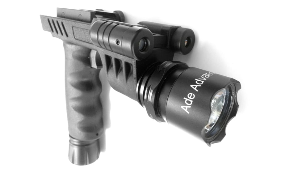 ADE Advanced Optics Dual Strobe Flashlight w/ Blue Laser Combo Sight, Black, HG23