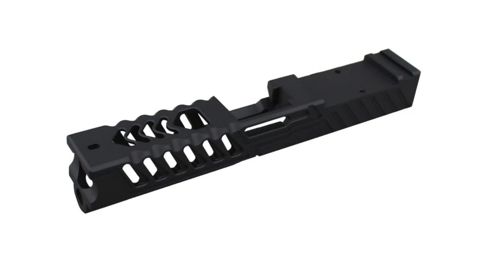 ADE Advanced Optics Glock 17 Gen 1-4 9mm Stripped MKII Bullnose RMR Cut Pistol Slide, Black, GEN4-G17-SLIDE-MKII-BLK