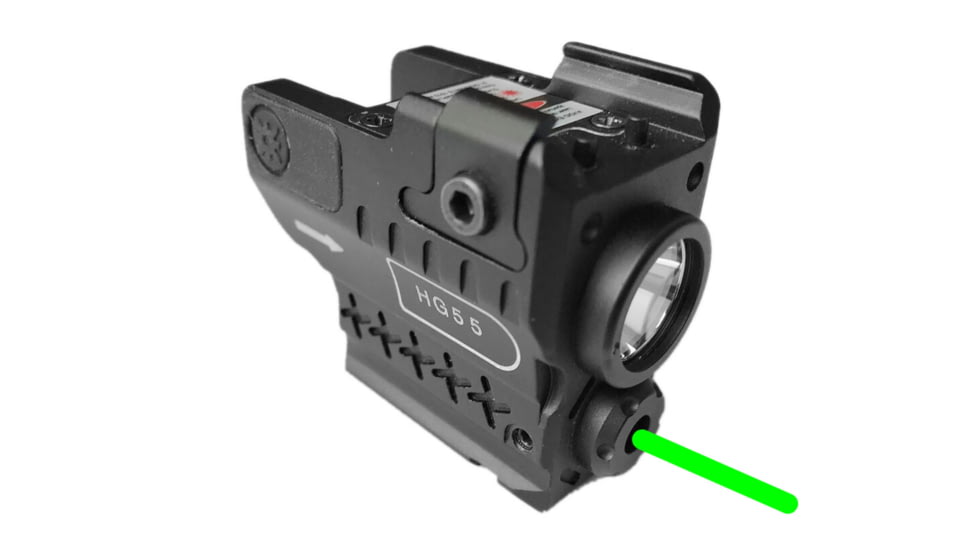 ADE Advanced Optics HG55-2 Green Laser Flashlight Sight, SW SD9VE, Ruger Security 9, HK P2000sk, Canik tp9sf, Springfield XD, Black, HG55
