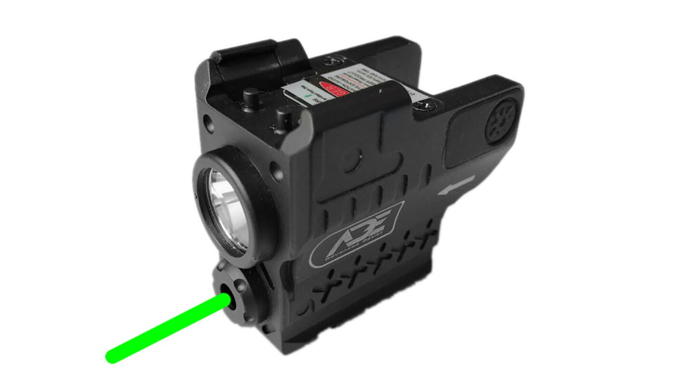ADE Advanced Optics HG55-2 Green Laser Flashlight Sight, SW SD9VE, Ruger Security 9, HK P2000sk, Canik tp9sf, Springfield XD, Black, HG55