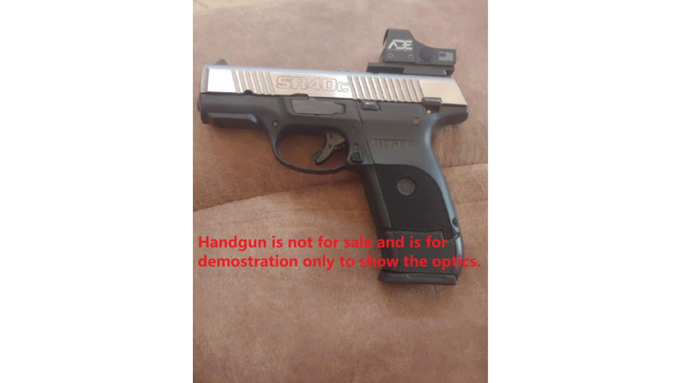 ADE Advanced Optics Optic Mount Plate, Ruger SR9, SR9c, SR40, SR40c, and SR45 Pistols, Black, Ruger SR9 Plate