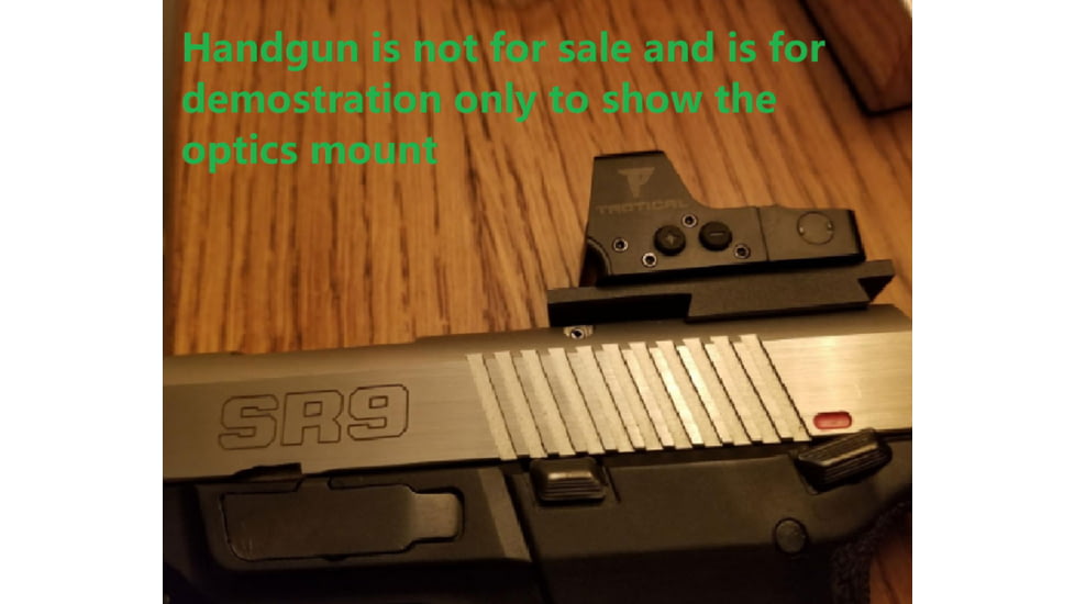 ADE Advanced Optics Optic Mount Plate, Ruger SR9, SR9c, SR40, SR40c, and SR45 Pistols, Black, Ruger SR9 Plate