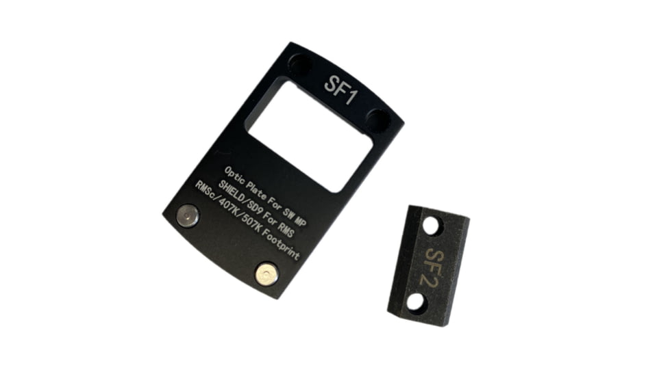 ADE Advanced Optics Optic Mounting Plate/Smith &amp; Wesson Shield/MP2.0/Spike/Nuwa, Shield RMSc/RMS/Sig Romeo Zero/Holosun HS407K/HS507K, Black, SF1