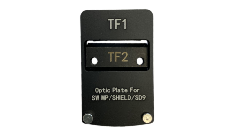 ADE Advanced Optics Optic Mounting Plate, Smith &amp; Wesson Shield Pistol/Trijicon RMR/SRO, Stingray/Holosun HS407C, Black, TF1