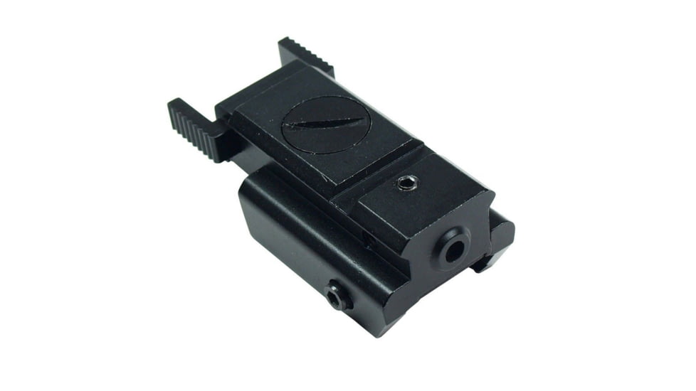ADE Advanced Optics Pistol Low Profile Compact Red Laser Sight w/ Built in Picatinny Weaver Mounts, Black, LS001R