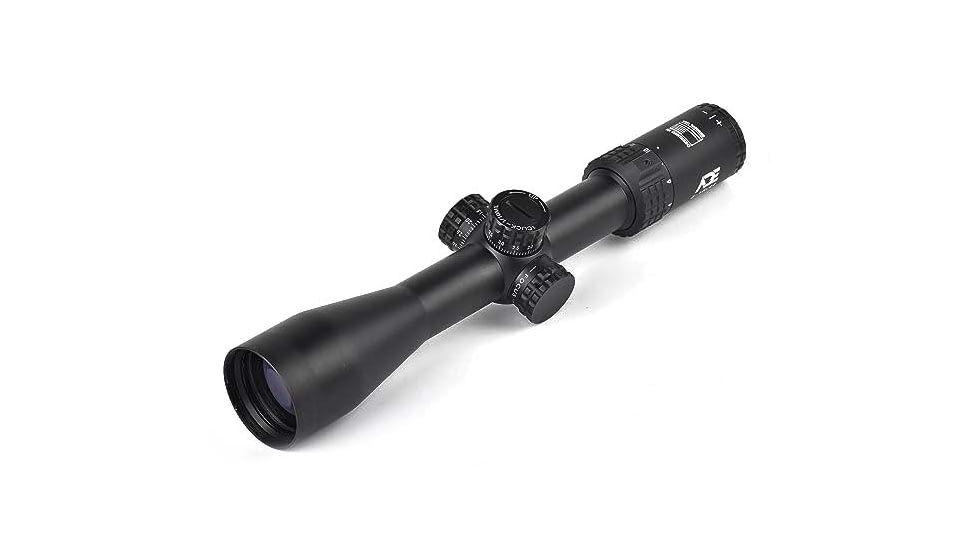 ADE Advanced Optics ProZoom 4-16x44mm Rifle Scope, 30mm Tube, Second Focal Plane, Mil Dot Reticle, Black, 4-16X44