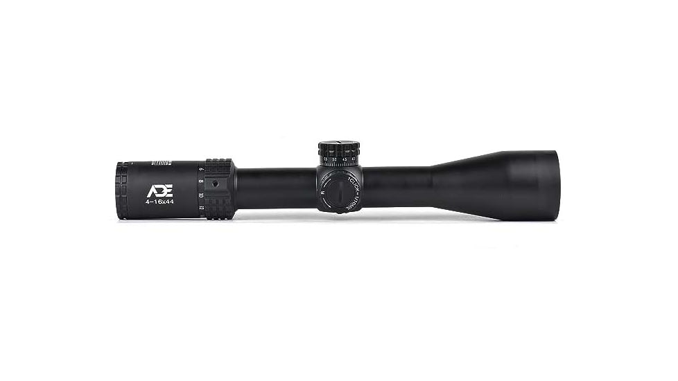 ADE Advanced Optics ProZoom 4-16x44mm Rifle Scope, 30mm Tube, Second Focal Plane, Mil Dot Reticle, Black, 4-16X44