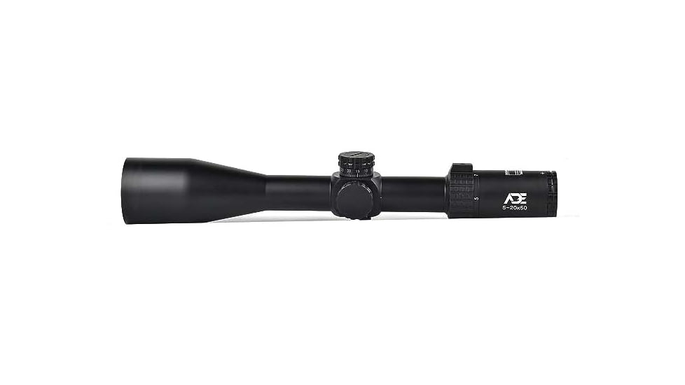 ADE Advanced Optics ProZoom 5-20x50mm Rifle Scope, 30mm Tube, Second Focal Plane, Mil Dot Reticle, Black, 5-20X50