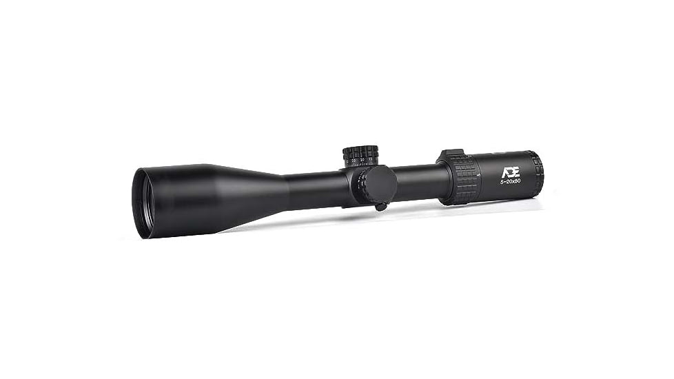 ADE Advanced Optics ProZoom 5-20x50mm Rifle Scope, 30mm Tube, Second Focal Plane, Mil Dot Reticle, Black, 5-20X50