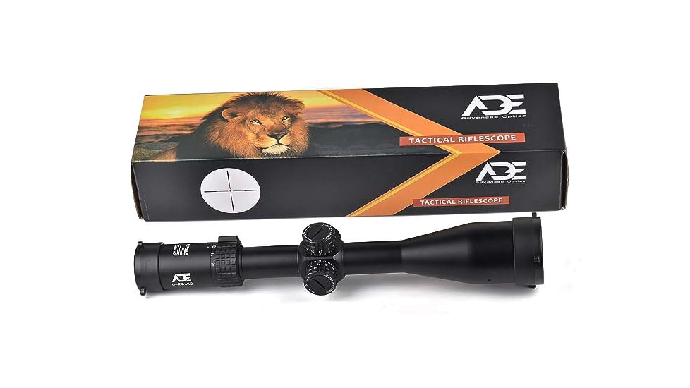 ADE Advanced Optics ProZoom 5-20x50mm Rifle Scope, 30mm Tube, Second Focal Plane, Mil Dot Reticle, Black, 5-20X50